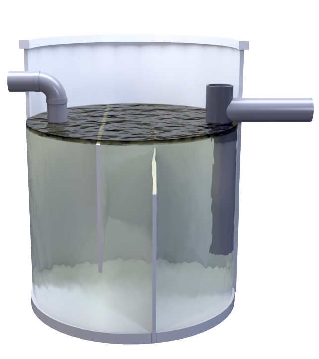 Trampa de grasas vertical